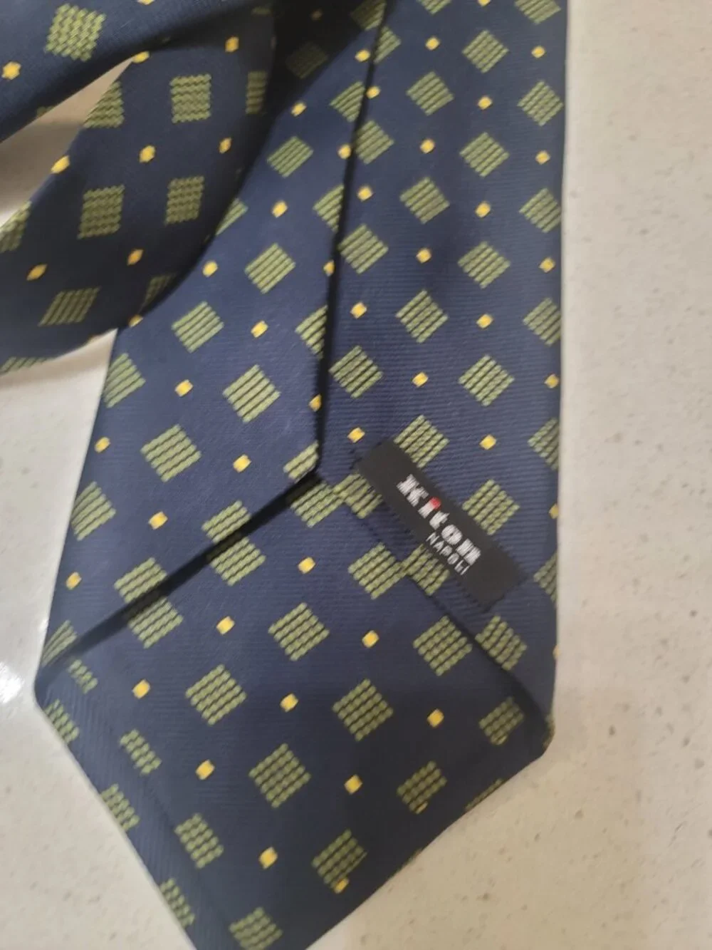 Kiton Silk Made In Italy Luxury Men’s Classic Tie Blue